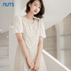 NUTS夏季新品V领时尚优雅气质短袖连衣裙221101207 商品缩略图4