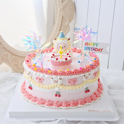 卡通主题款 立体小动物可爱小羊 男孩女孩造型蛋糕 商品图0