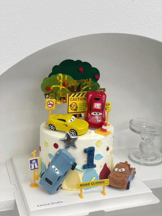 男孩儿童汽车总动员周岁蛋糕 商品图2