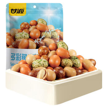 甘源牌脱油花生椒盐味下酒脱皮花生米坚果炒货休闲零食小吃208g 商品图0