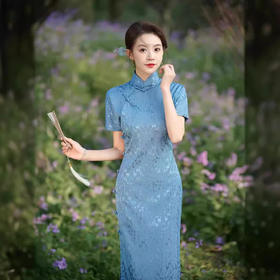 新中式长款优雅国风，改良年轻款旗袍连衣裙GSJ915