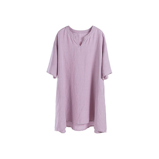 绽放旅行女装309/度假防晒罩衫短袖宽松高端汉麻衬衫上衣旅游穿搭 商品图4