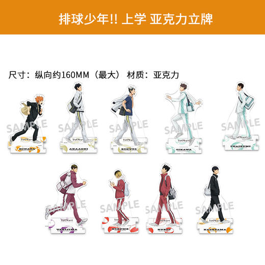 日本正版排球少年上学登校徽章吧唧立牌A5明信片盲盒周边谷子 商品图2