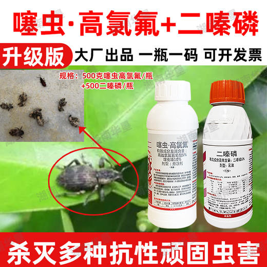 夏季杀虫方案二嗪磷蚜虫菜青虫跳甲果树蔬菜强力杀虫剂噻虫高氯氟 商品图3