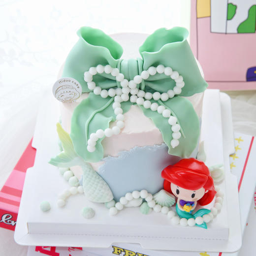 女孩款 Disney美人鱼公主爱丽儿 珍珠 翻糖蝴蝶结 商品图1