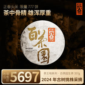 【福元昌古树】2024年茶王地系列-百茶园古树纯料357g生饼