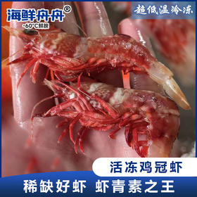 【野生】活冻鸡冠虾 350克/盒 约20只