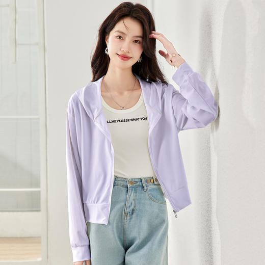 气质短款小个子连帽，薄款长袖休闲外套防晒衣CC-16-6868 商品图2