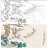任重工笔画白描底稿小舟《秋水泛舟 》临摹勾线高清打印稿YL23 商品缩略图0