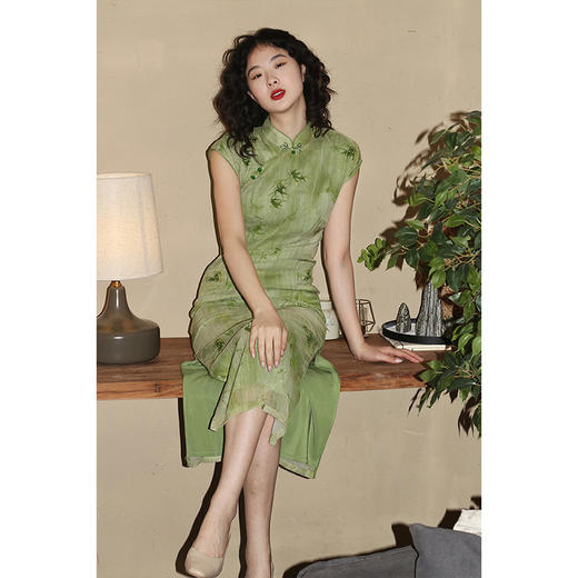 绝美新中式《空林晚》改良旗袍LSB2794 商品图2