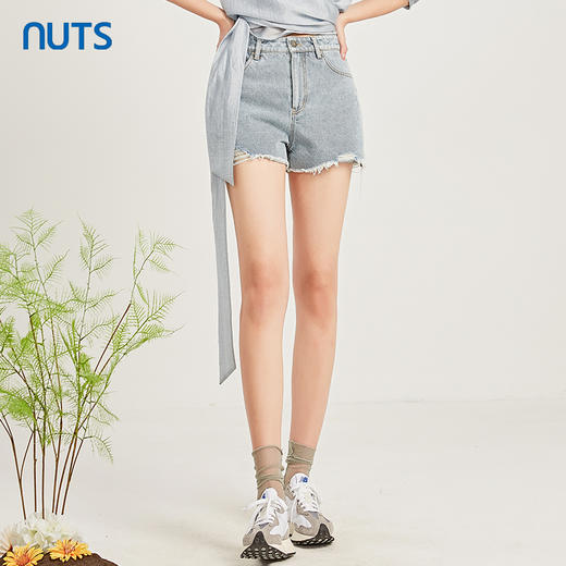 NUTS水洗牛仔短裤221111024B 商品图0