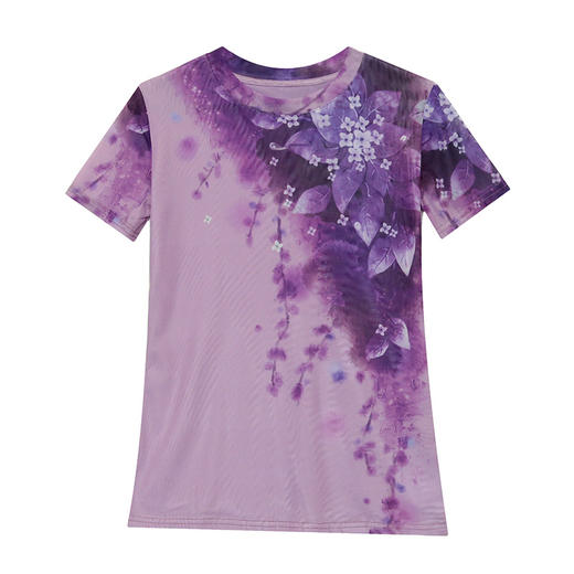 时尚纱网印花定位花显瘦洋气上衣KQL-a55f8152 商品图4