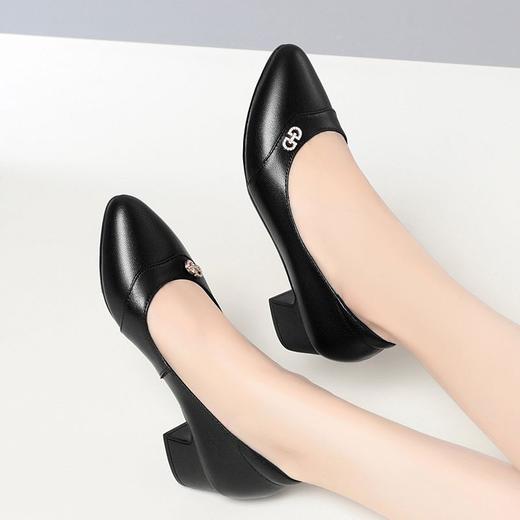 TZW-牛皮女鞋新款舒适女士皮鞋软底圆头浅口单鞋百搭 商品图1