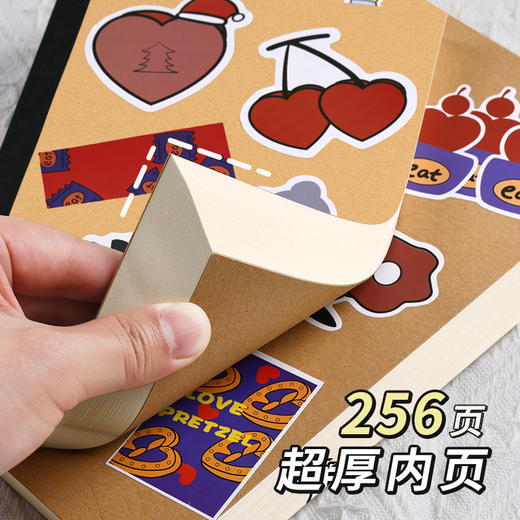 开学季福利！【2本装 送贴纸】小红书同款超厚复古笔记本送ins贴纸高颜值可diy空白横线牛皮本子 商品图1