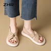 ZHR则则仙女软底厚底拖鞋夏季新款交叉一字休闲凉鞋小香风沙滩鞋 商品缩略图5