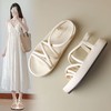ZHR厚底凉鞋女2024新款夏季时尚简约绑带凉鞋仙女风ins百搭沙滩鞋 商品缩略图0