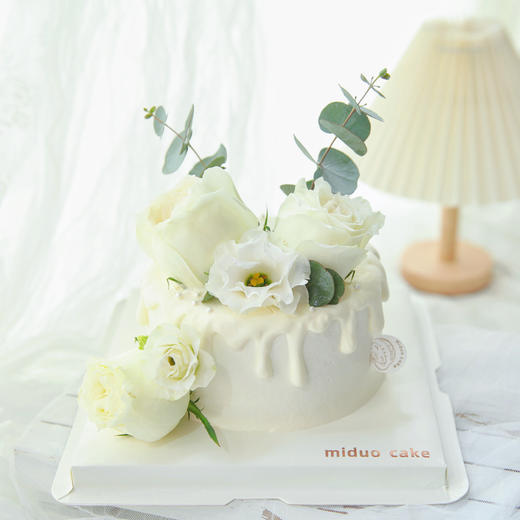 女士款 纯白之恋 洋桔梗 玫瑰 鲜花 商品图0