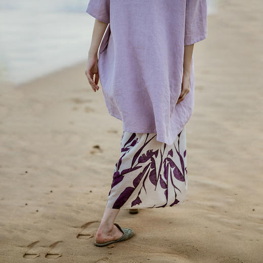 绽放旅行女装309/度假防晒罩衫短袖宽松高端汉麻衬衫上衣旅游穿搭 商品图3