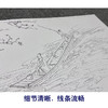 任重工笔画白描底稿小舟《秋水泛舟 》临摹勾线高清打印稿YL23 商品缩略图4