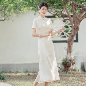 新中式奥黛旗袍，气质少女改良国风连衣裙KK2515