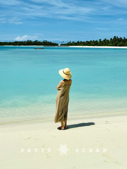 PETIT SCHAN小闪 CLO#493 memory in water 在水一方 棉麻混纺针织薄款长开衫 商品图1