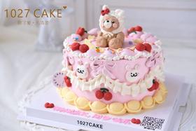 1027CAKE | 立体奶油霜小动物 复古手绘 小熊 兔子造型