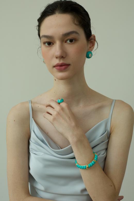 SOL DE VERANO 红墙系列复古蓝戒指/手镯/耳环 商品图1