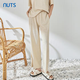 NUTS轻行套装夏季新款色织泡泡纱直筒裤322078156B