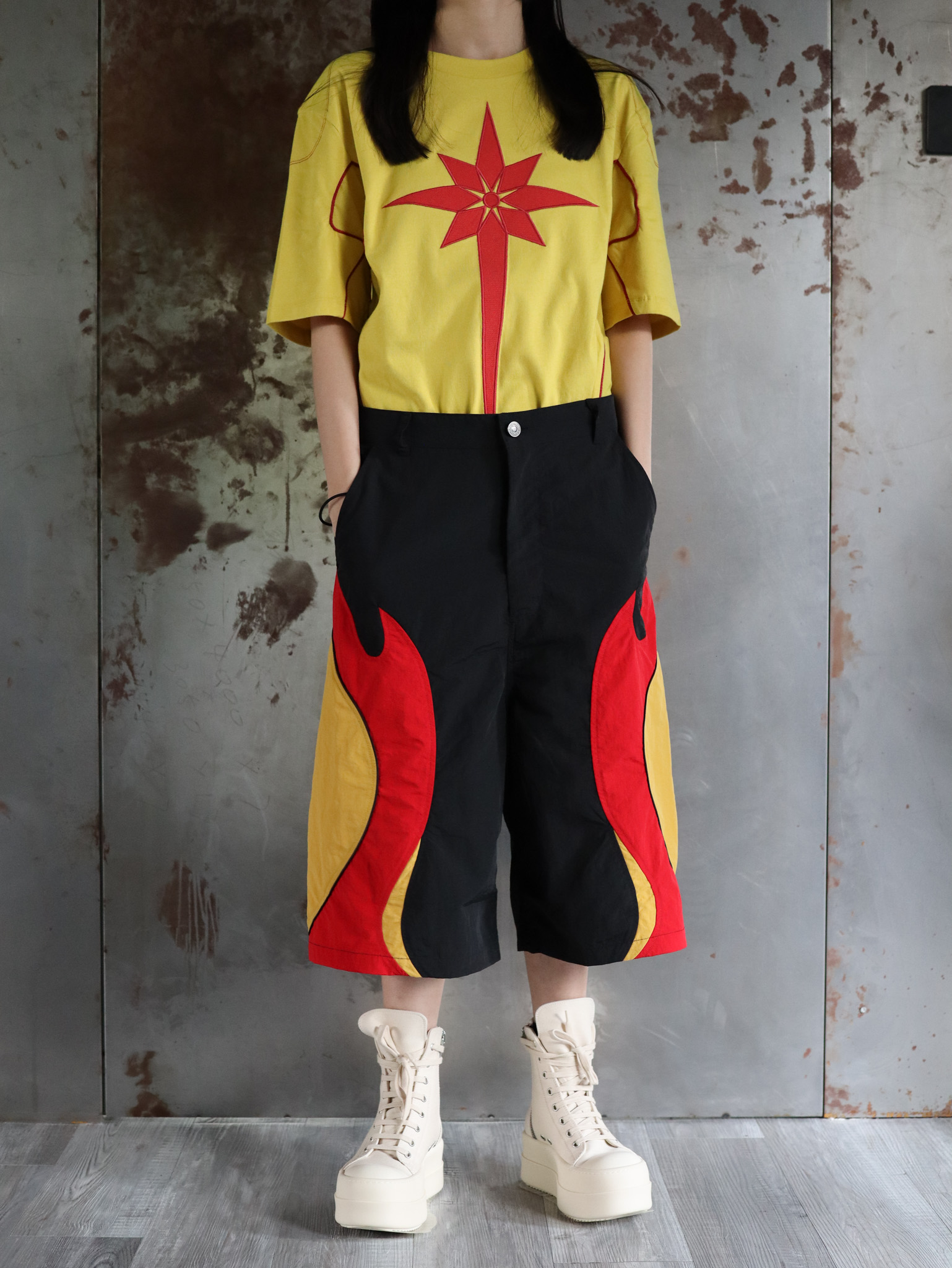 Rider Shorts-Yellow Black