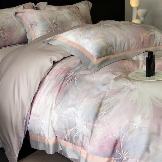 【超柔软Air丝滑】【春夏门店明星爆款】天棉缎四件套 进口莱赛尔天丝棉数码印花套件（赠送礼盒包装） 商品图1