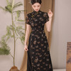 TQX39322新中式改良黑色显瘦优雅奥黛旗袍2024新款夏日常可穿年轻款妈妈装 商品缩略图3