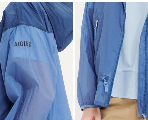 AIGLE艾高2024年春夏新款WR防泼水户外休闲易打包连帽轻量夹克女 商品图4