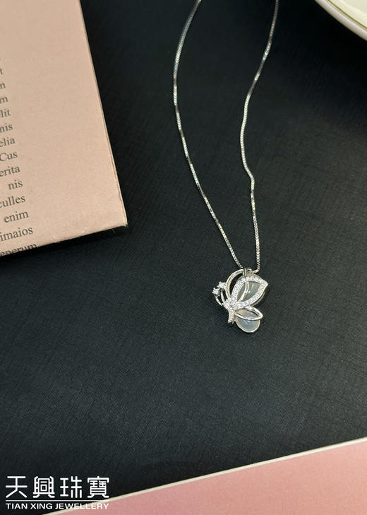 精美925银蝴蝶项链 商品图0