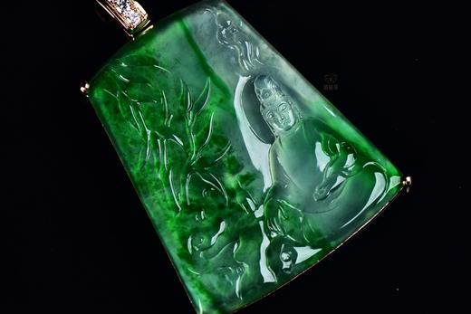 【观自在】飘绿翡翠观音坠-GZ12401001 商品图4