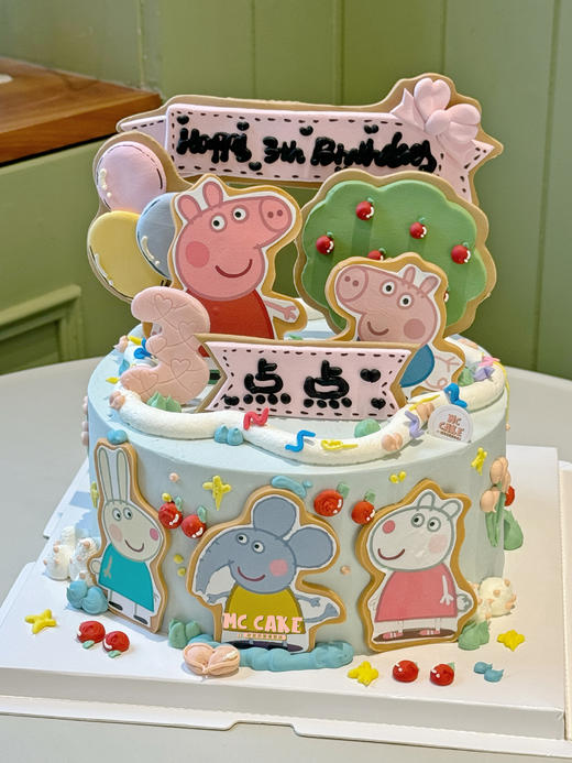 小猪佩琪和朋友们数码打印 场景蛋糕 商品图0