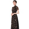 TQX39322新中式改良黑色显瘦优雅奥黛旗袍2024新款夏日常可穿年轻款妈妈装 商品缩略图4