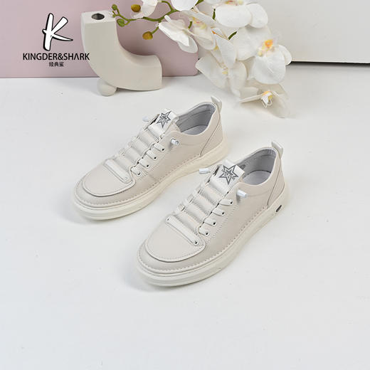 经典鲨2024年春季新款男士一脚蹬平底休闲板鞋KW08-D13051 商品图2