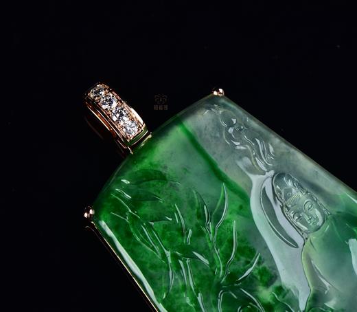 【观自在】飘绿翡翠观音坠-GZ12401001 商品图6