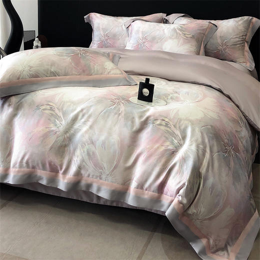 【超柔软Air丝滑】【春夏门店明星爆款】天棉缎四件套 进口莱赛尔天丝棉数码印花套件（赠送礼盒包装） 商品图5