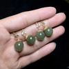 18924和田玉耳坠-湖水绿圆珠耳钩 商品缩略图0