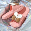 可爱卡通兔耳朵蝴蝶结凉拖鞋室内家用拖鞋浴室拖鞋防滑高级感外穿 商品缩略图2