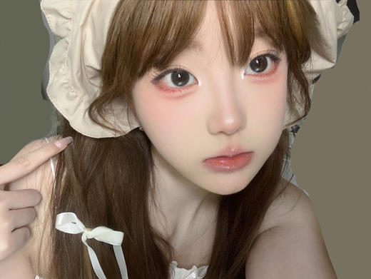 【年抛】问问星星BunnyShiny  | 大直径14.5，着色13.6 | 【同品牌多副美瞳更划算，选款色板在详情页内】，黑色金粉自然美瞳 商品图8