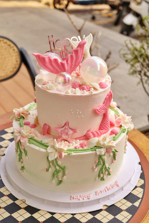 双层梦幻人鱼花园（图为10+6双层蛋糕） 商品图2