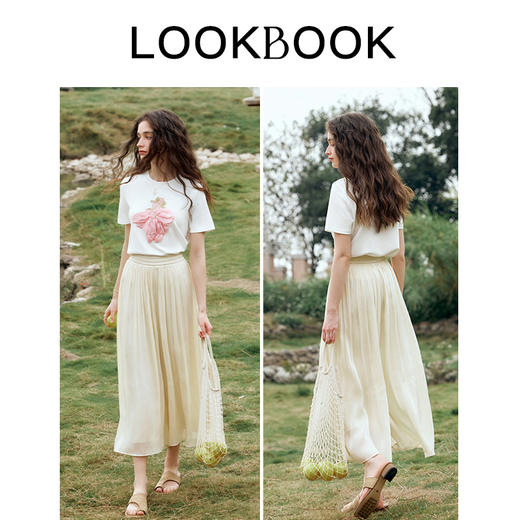 欧芮儿法式白色刺绣短袖T恤女夏季2024新款圆领设计感别致小上衣 商品图4