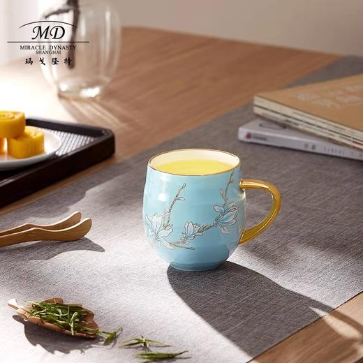 【6F】玛戈隆特玉兰花开骨瓷茶具马克杯奶杯早餐杯家用办公室杯子高颜值 商品图2