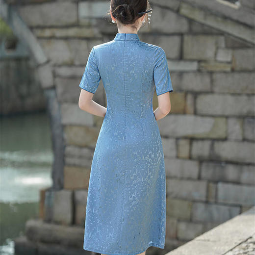 TQX10899法式A版连衣裙气质中式国风旗袍 商品图3
