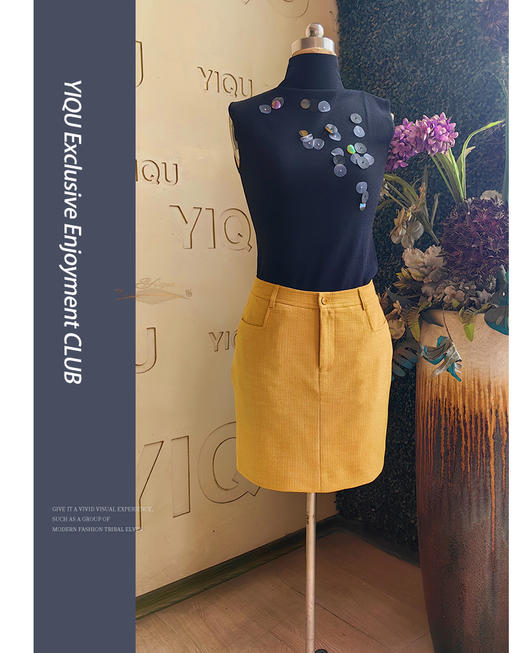 【特惠】YIQU丨“来生缘”半节裙（桔黄） 商品图0