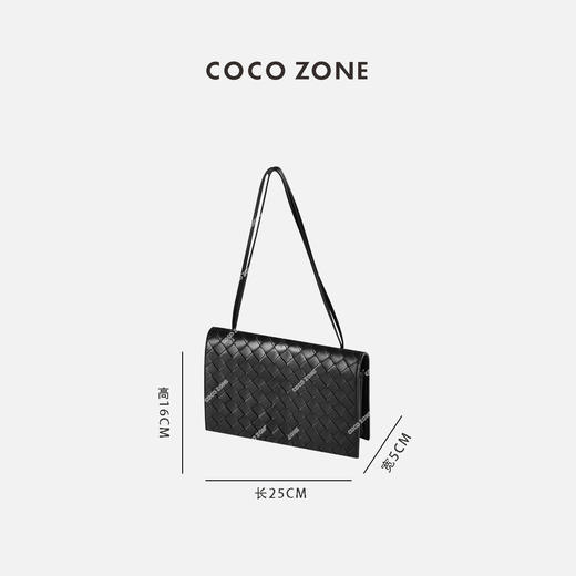 刘一一&COCO ZONE“真羊皮”时尚包编织单肩手提腋下女包 23C29596 商品图1
