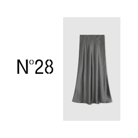 【破价】夏季女款设计师气质醋纤半身裙 纯色高腰显瘦长裙8A23Q553