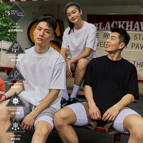 LUSHISI索罗娜刺绣logo基础圆领男女运动透气速干吸湿排汗短袖t恤